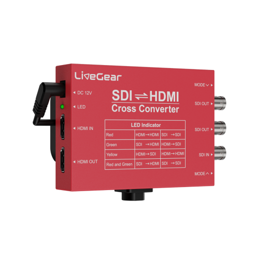 LiveGear 3G HDMI/SDI Cross Broadcast Converter With F970 Battery Plate