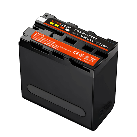 LiveGear NPF980 Battery Replacement 7800mAh USB Input Output
