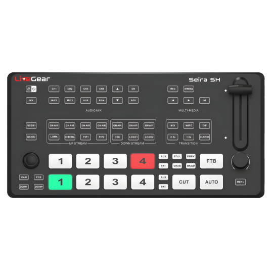 LiveGear Seira SH SDI/HDMI 5CH Video Switcher Recording Streaming PTZ Controller