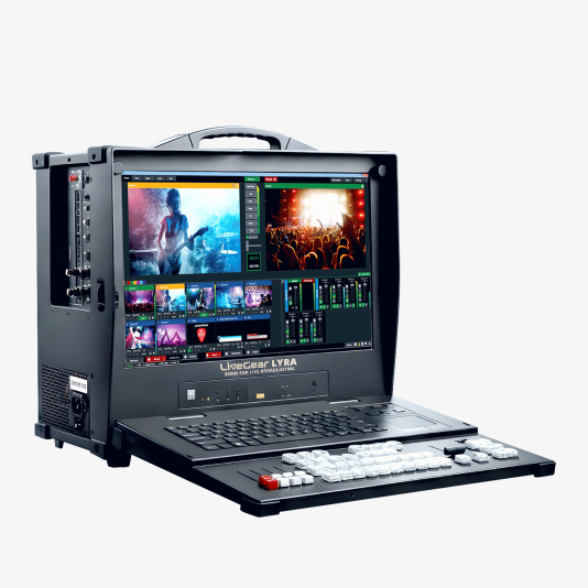 LiveGear Lyra Ultimate All in One PC Broadcasting for Vmix, Obs, Resolume Dedicated 18.5 inch IPS Monitor &amp; Keyboard Midi