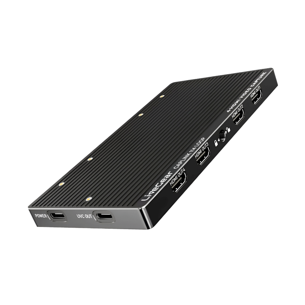 LiveGear CAPLINK VC124 LOOP 4K 4CH HDMI Capture 4K60HZ Loop Out USB3.2 ...