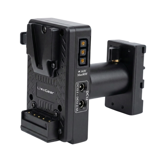 V-Mount to BP-U Series Battery Adapter Plate with Multiple Outputs