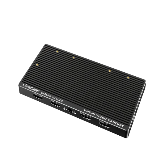 LiveGear CAPLINK VC124 LOOP 4K 4CH HDMI Capture 4K60HZ Loop Out USB3.2 Thunderbolt