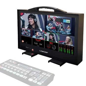 LiveGear Flycase 18.5-inch IPS HD Monitor Display and Rear Storage Space
